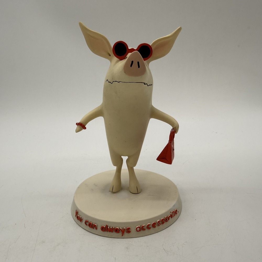 Olivia the Pig Resin Figurine You Can Always Accessorize Opera Westland Repaired